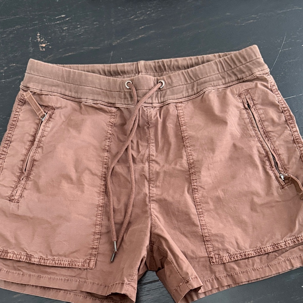 James Perse Women's Athletic Drawstring Shorts - Rust Brown